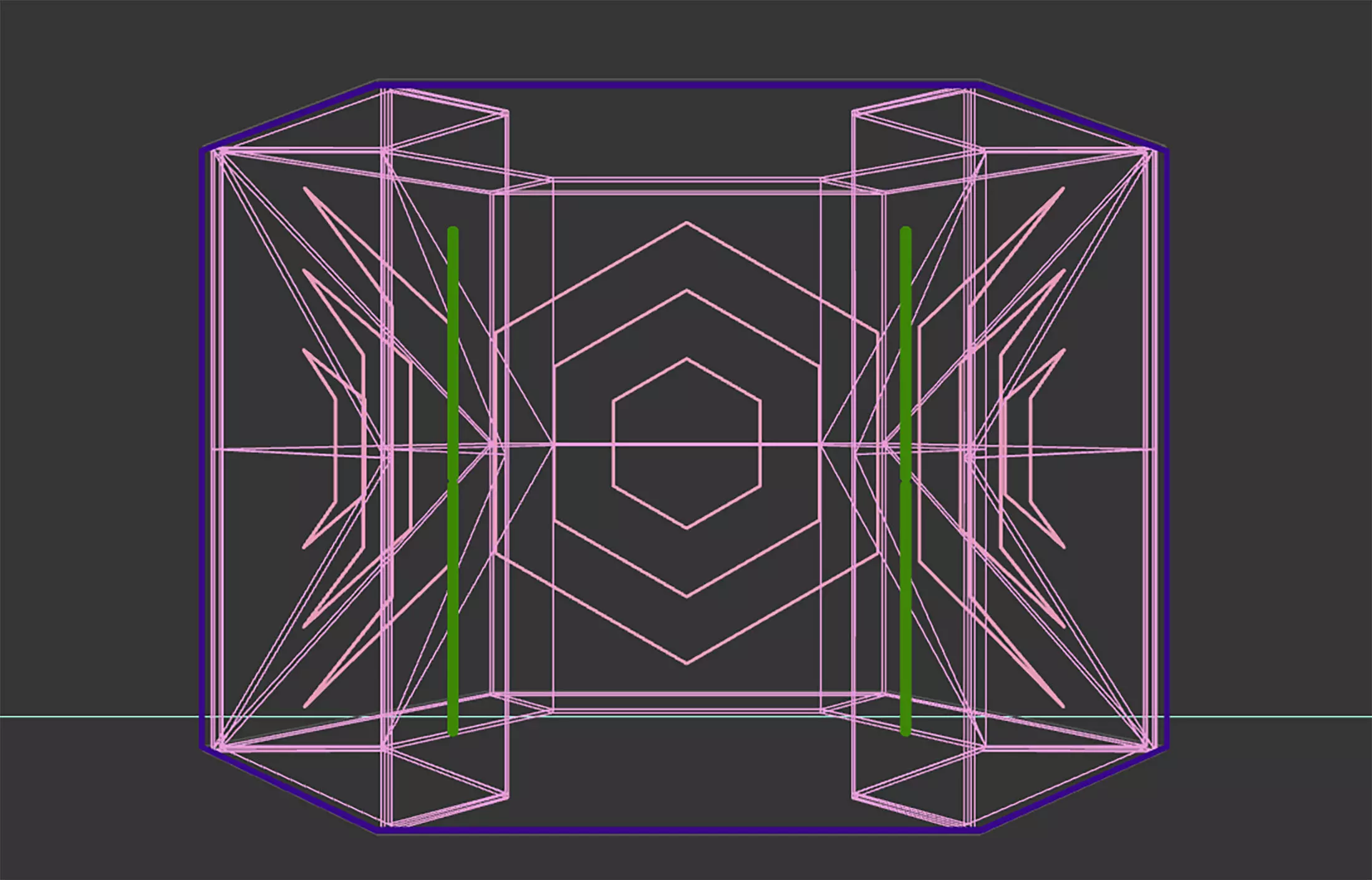 Photo booth infinity neon Low-poly 3D model_5