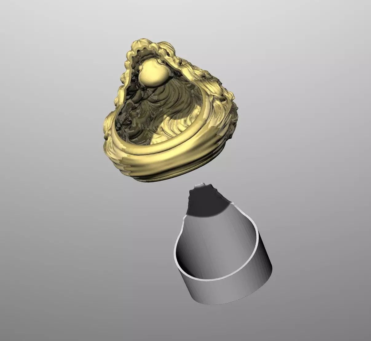 Lion Ring 3D print model_16