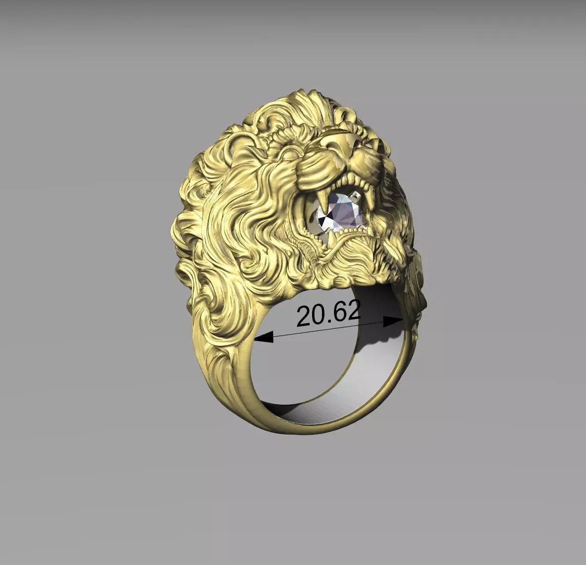 Lion Ring 3D print model_20