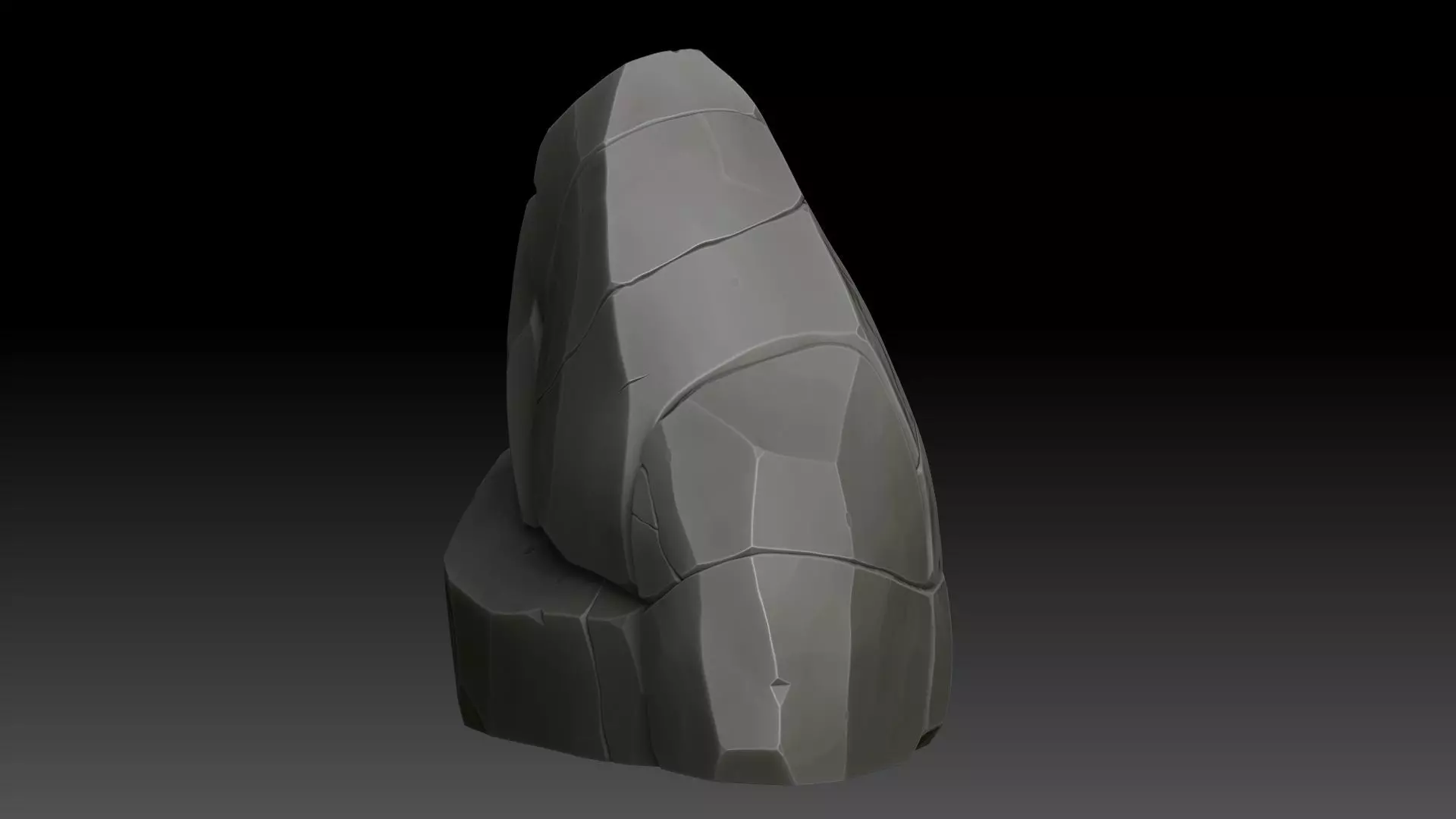 Stylized rock 3D model_1