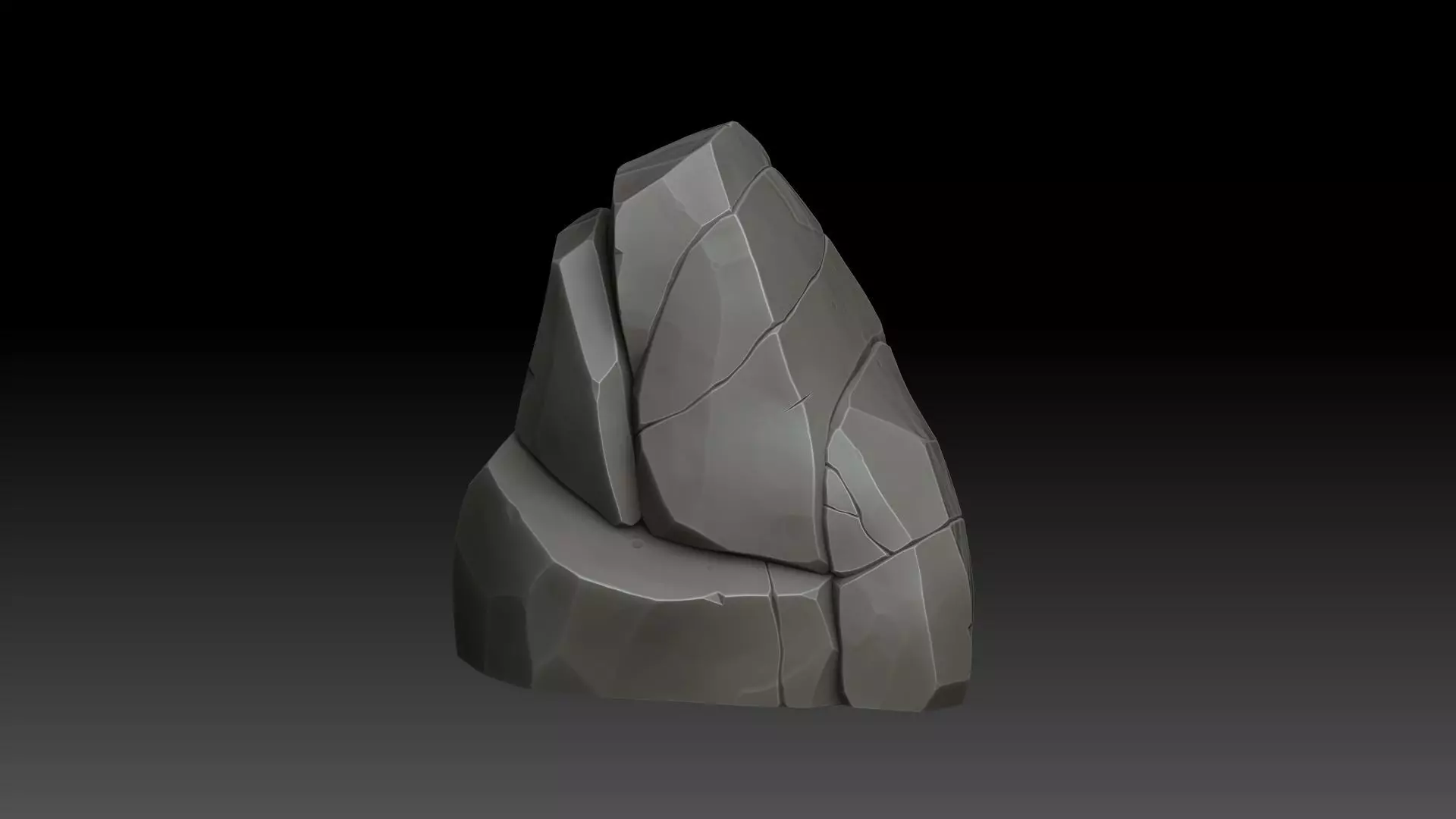 Stylized rock 3D model_6