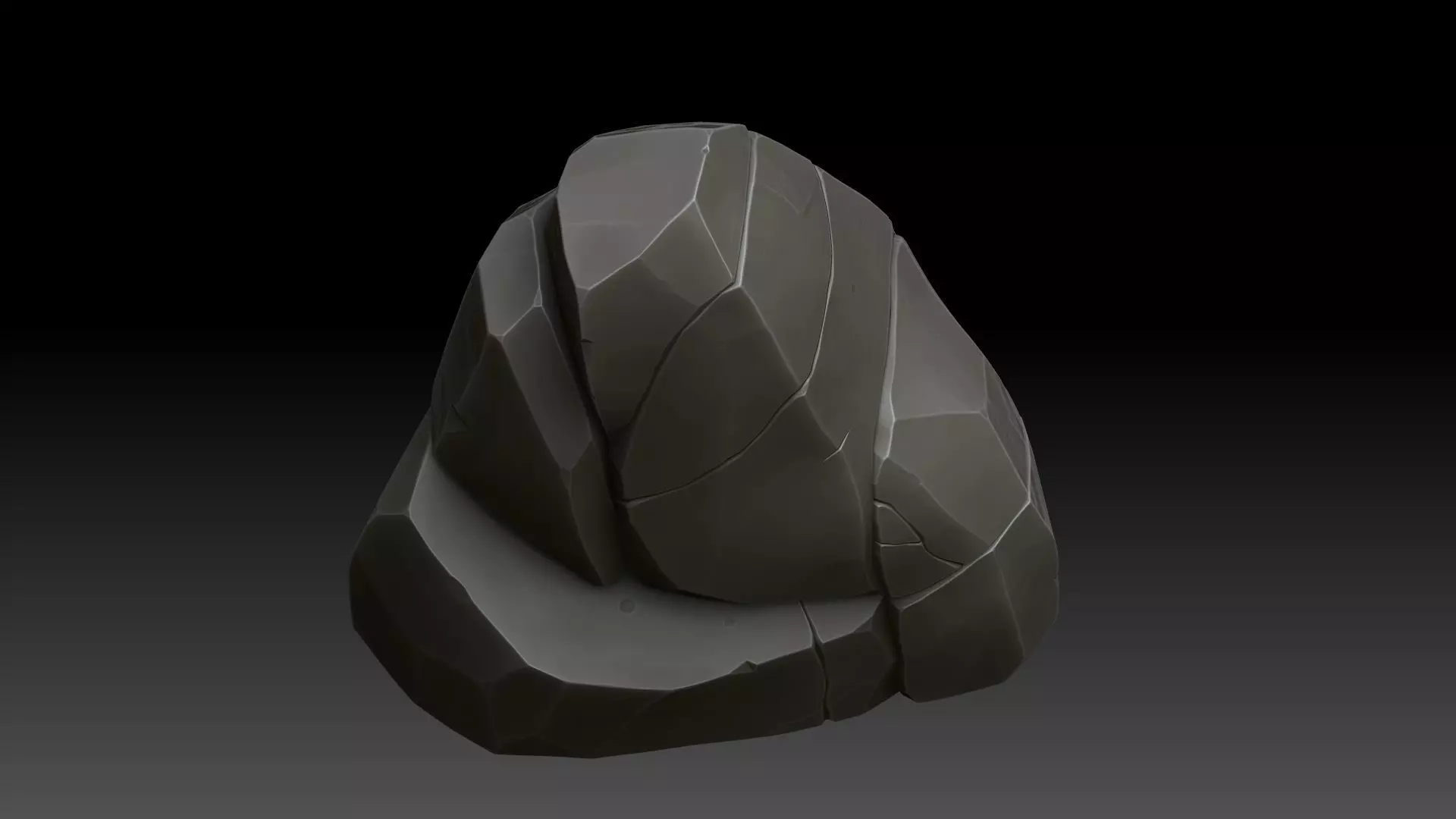 Stylized rock 3D model_5