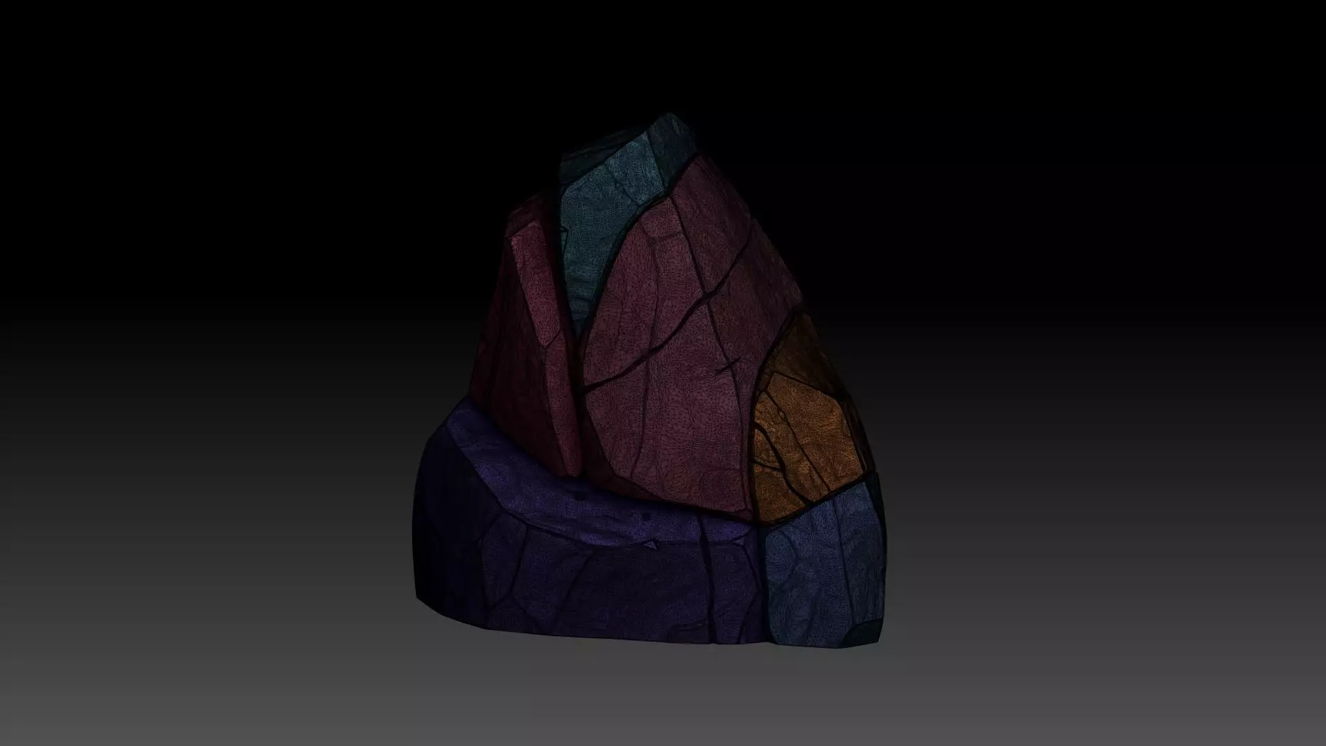Stylized rock 3D model_7