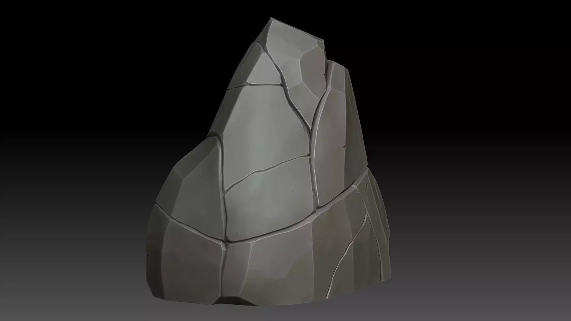 Stylized rock 3D model_2