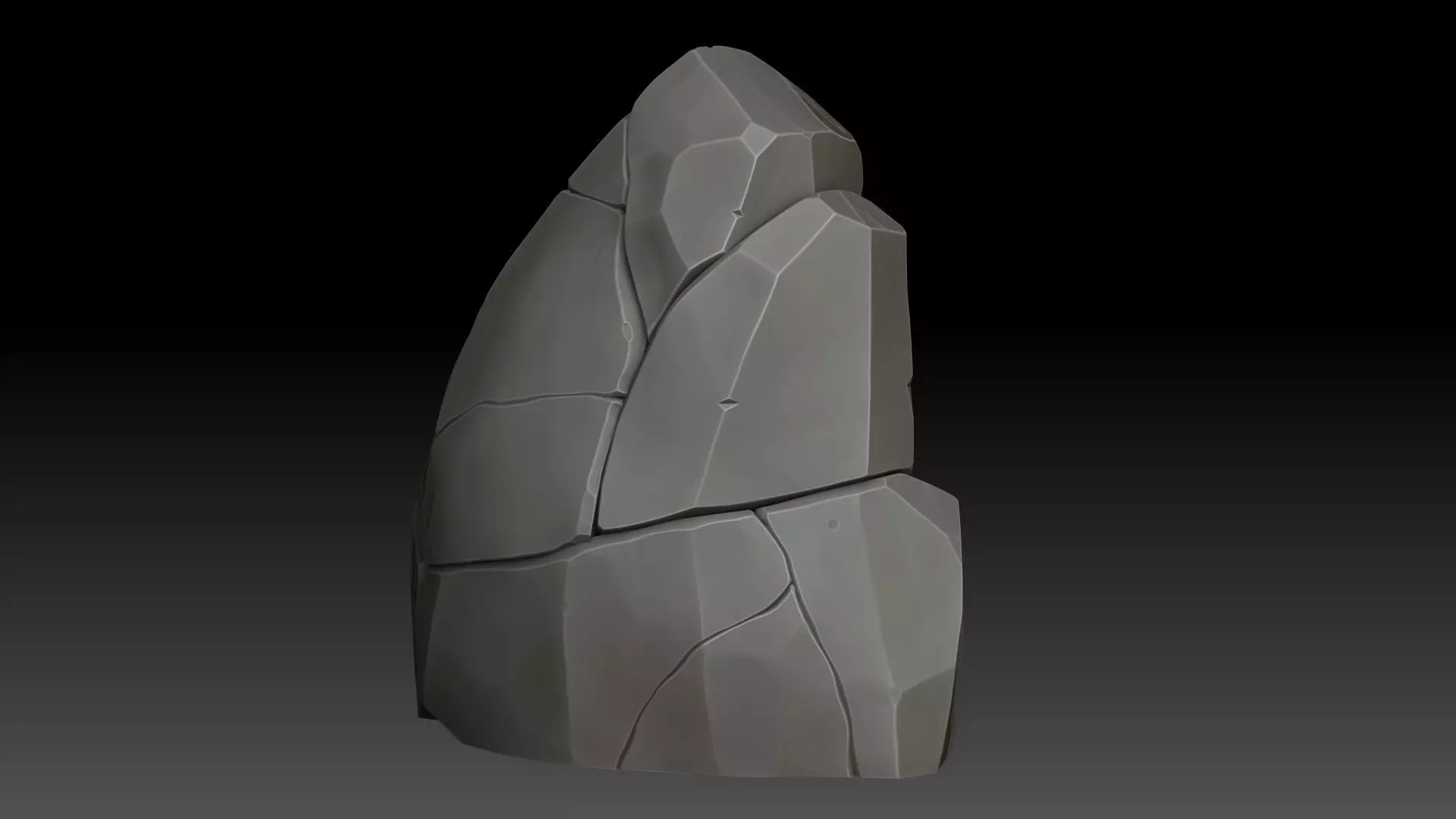 Stylized rock 3D model_3