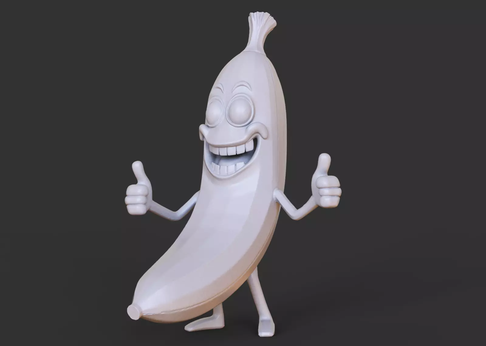 Toon Banana Character 3D print model_0