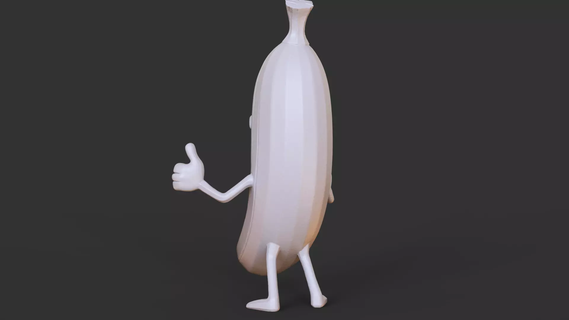 Toon Banana Character 3D print model_4