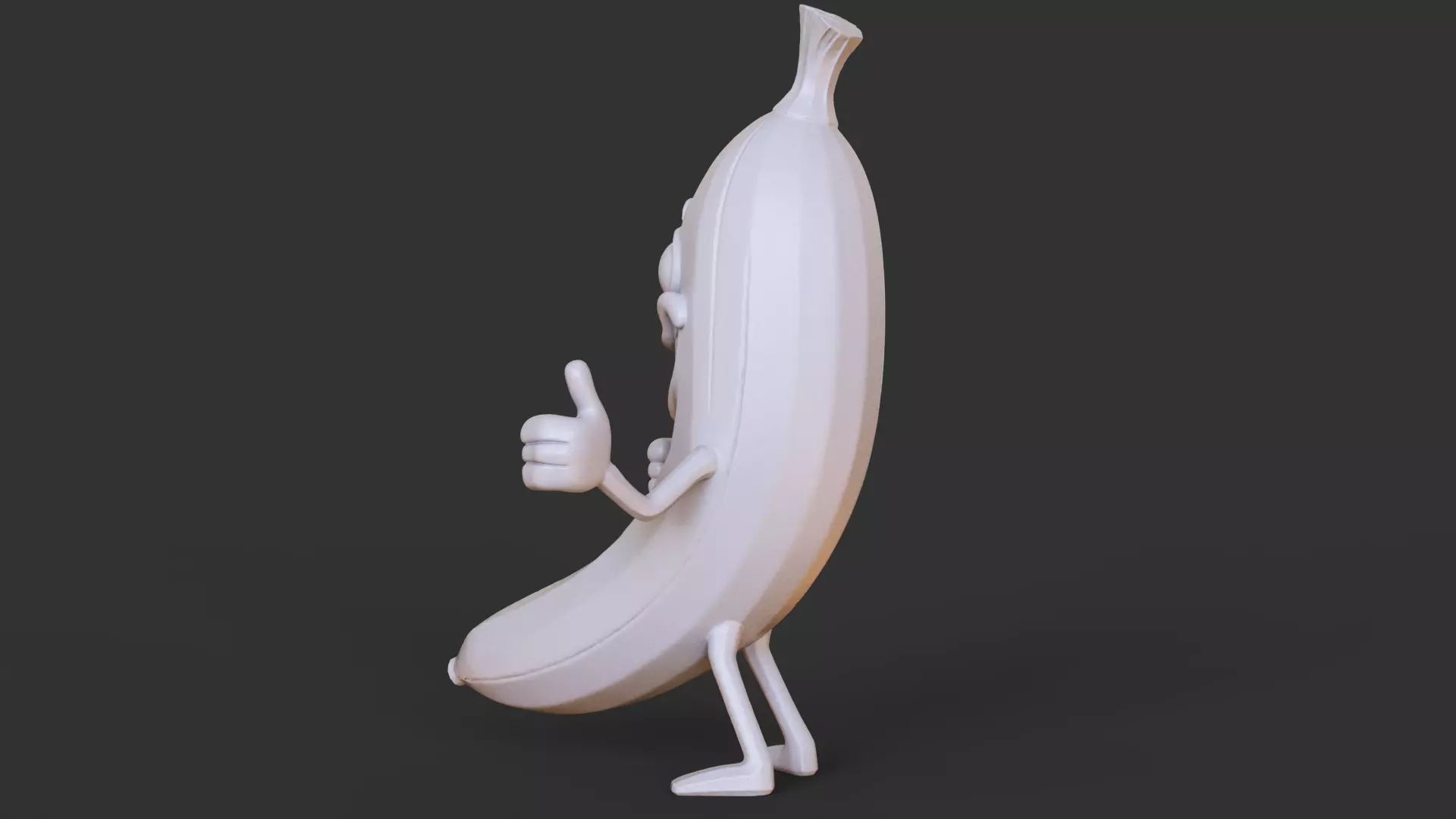 Toon Banana Character 3D print model_3
