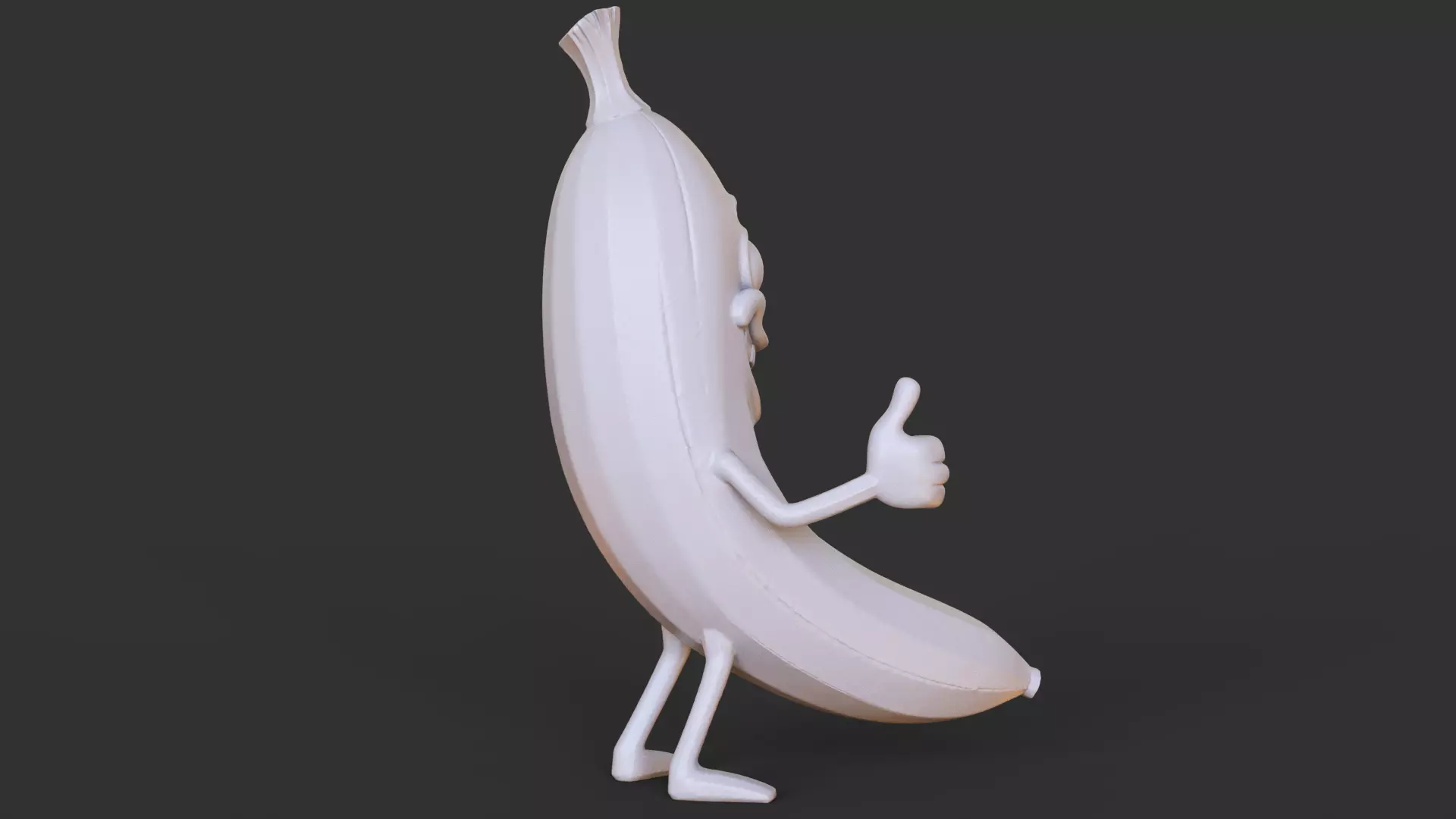 Toon Banana Character 3D print model_6