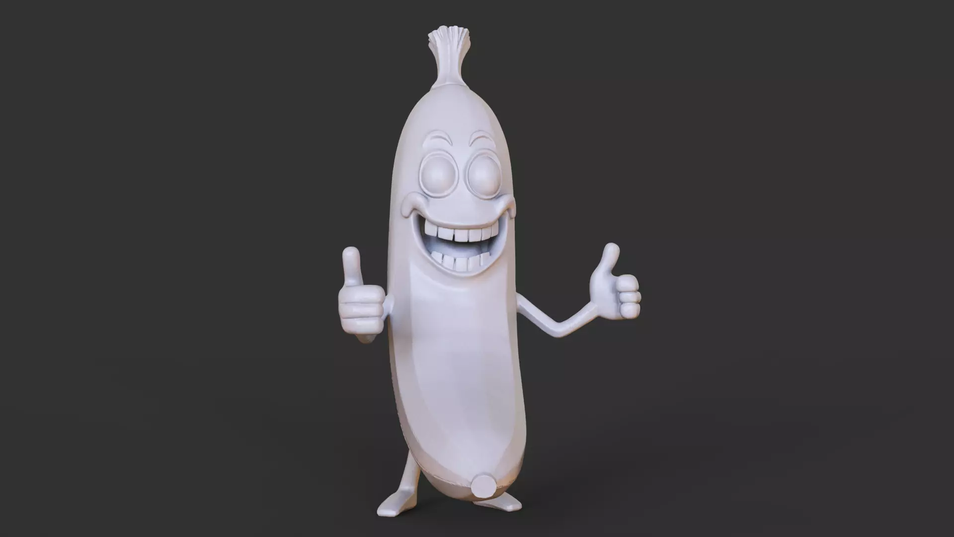 Toon Banana Character 3D print model_8