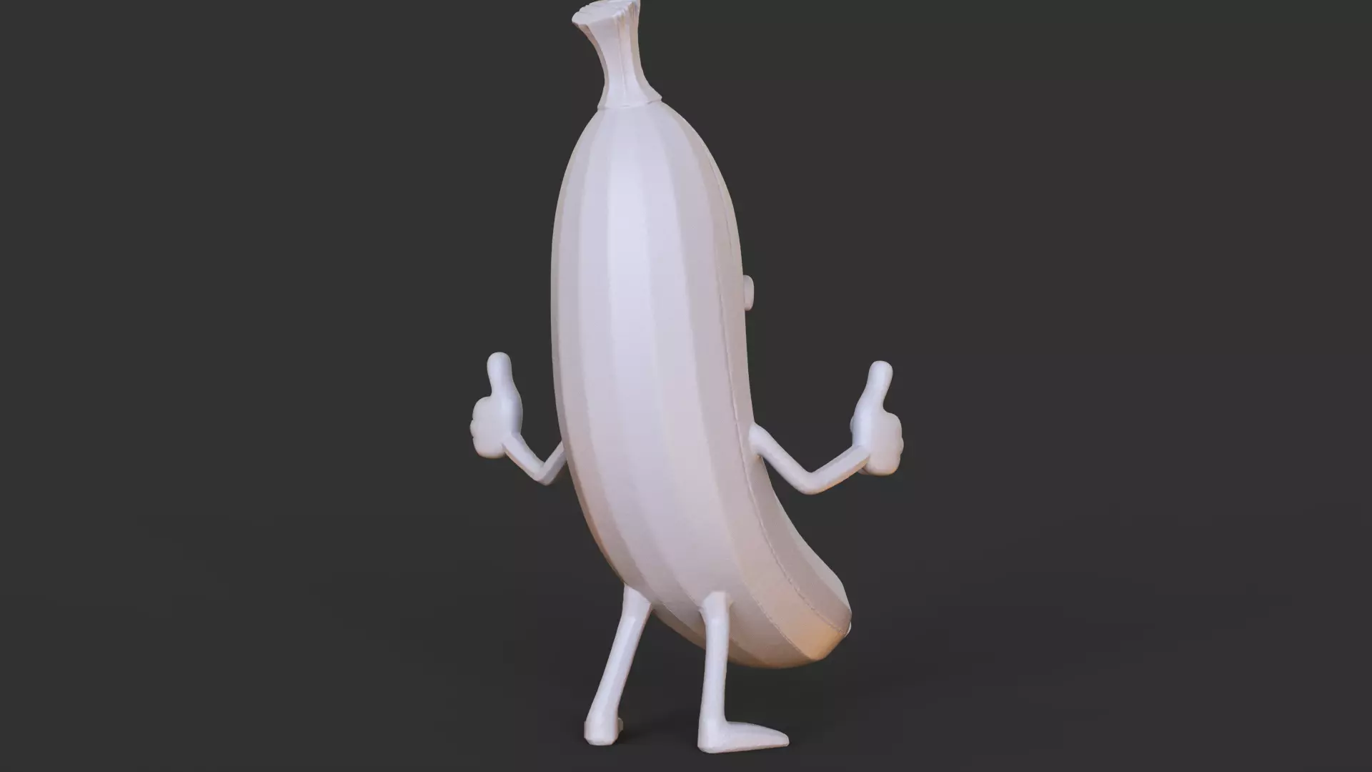 Toon Banana Character 3D print model_5