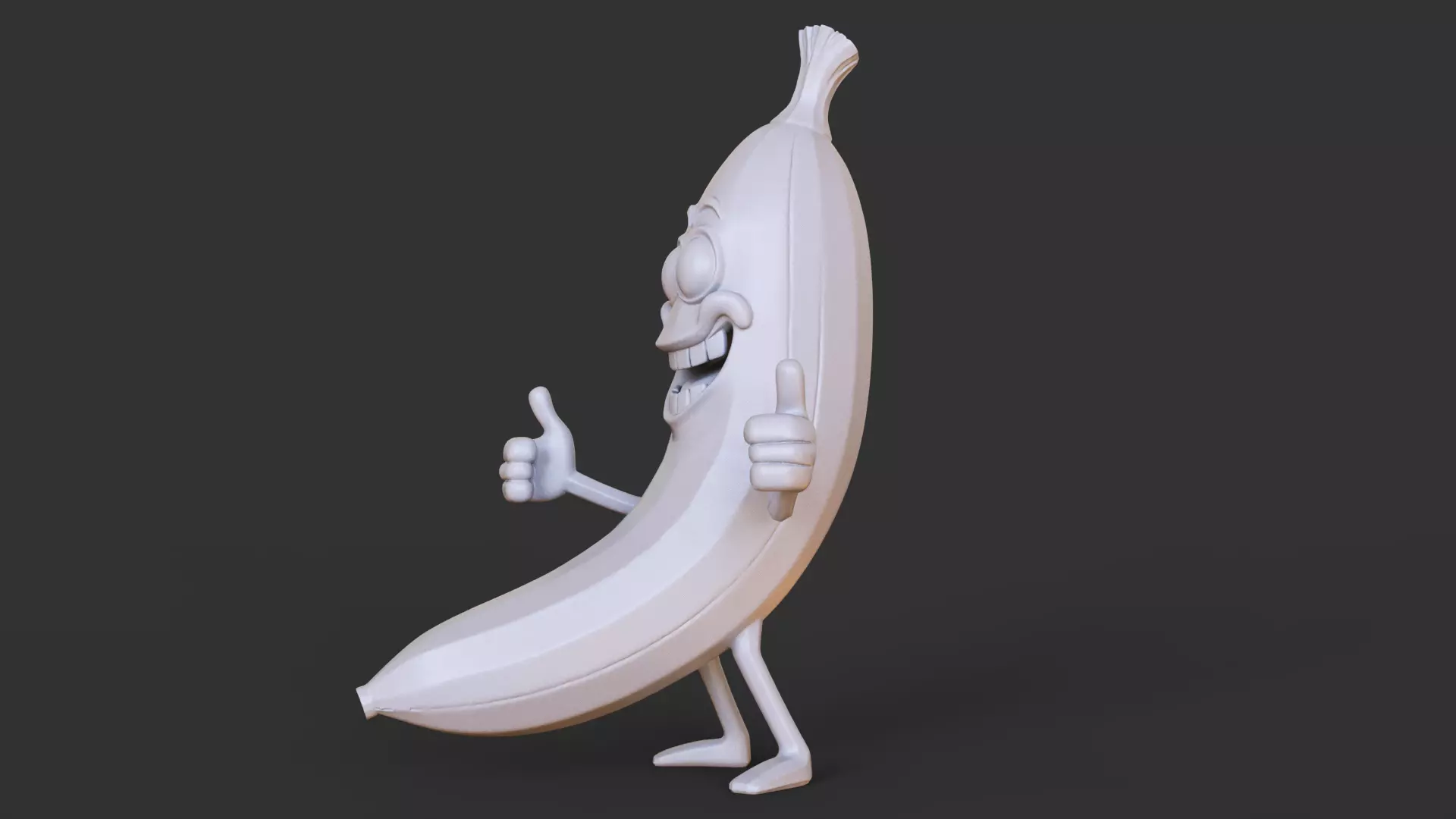 Toon Banana Character 3D print model_2