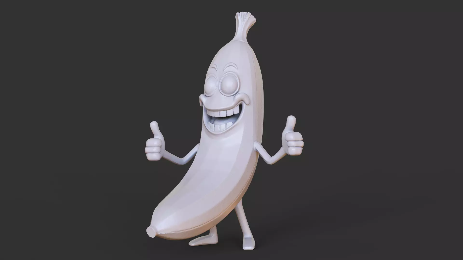 Toon Banana Character 3D print model_9