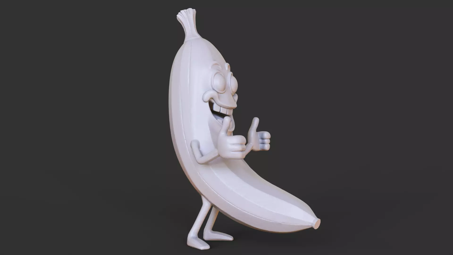 Toon Banana Character 3D print model_7