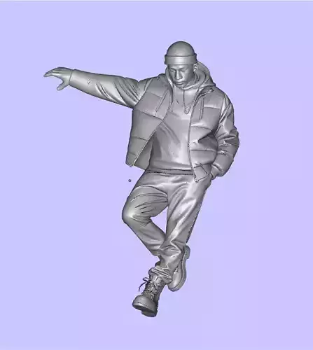 Man wearing down jacket