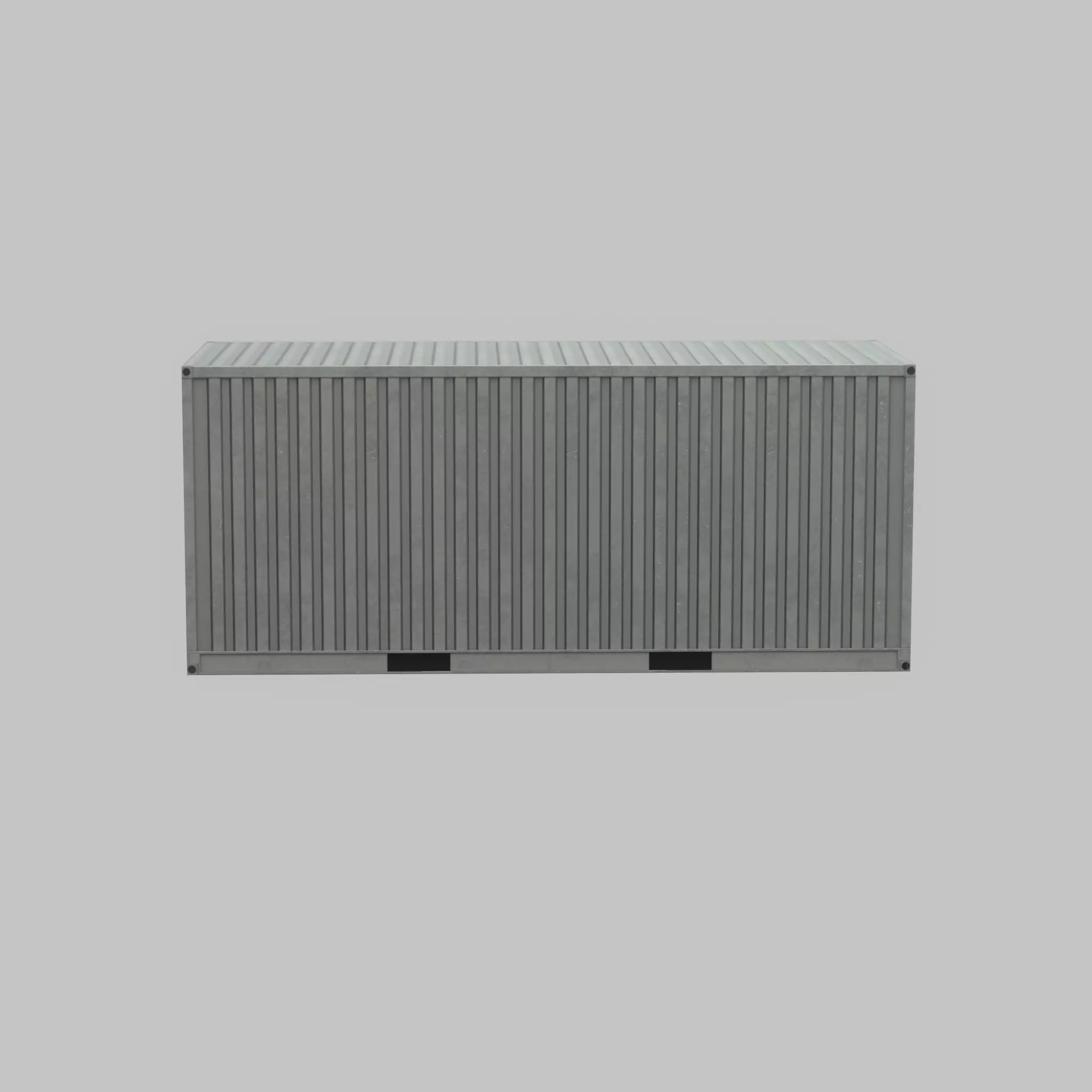 Shipping-Container light gray 20ft Low-poly 3D model_40