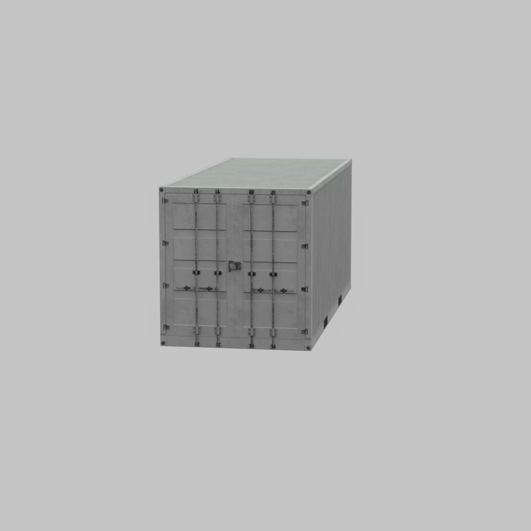 Shipping-Container light gray 20ft Low-poly 3D model_61