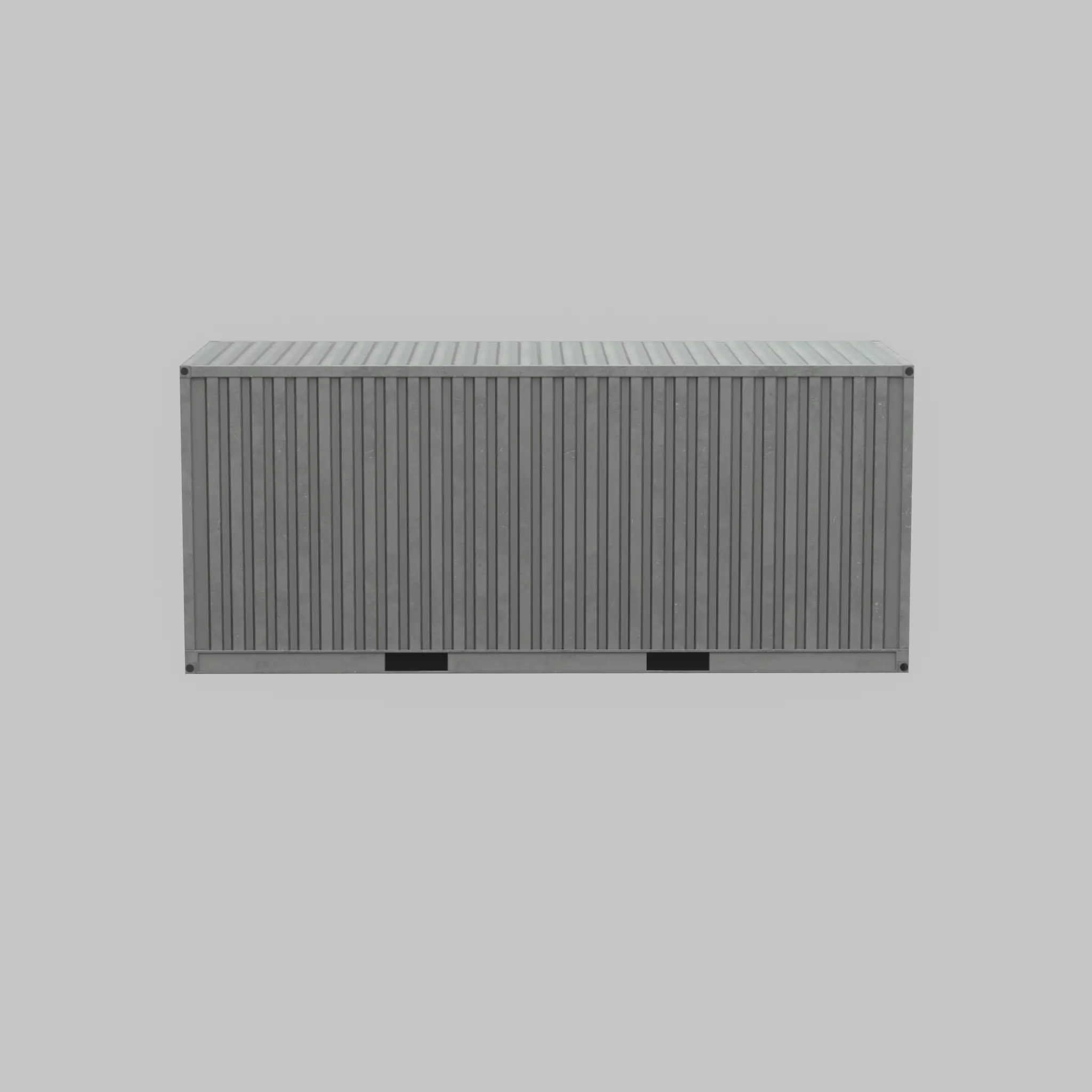 Shipping-Container light gray 20ft Low-poly 3D model_27