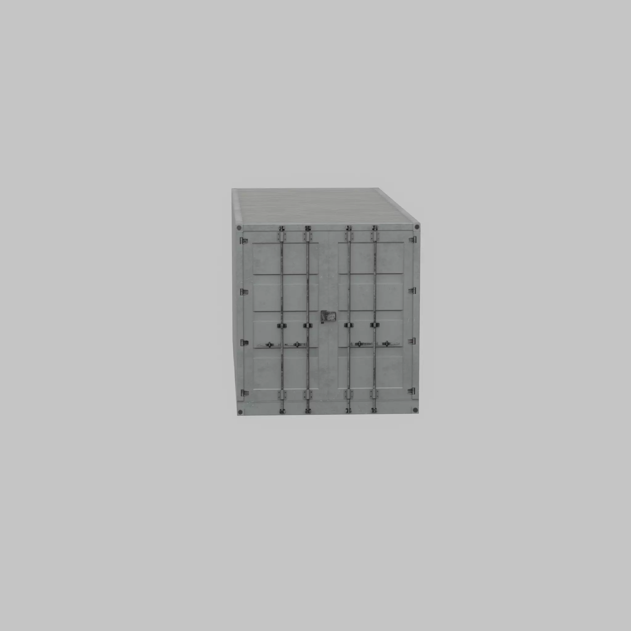 Shipping-Container light gray 20ft Low-poly 3D model_22