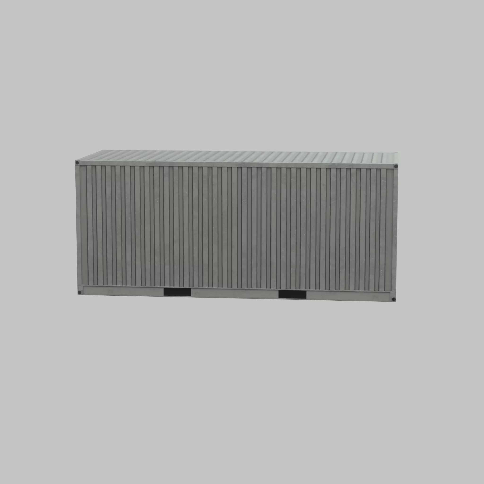 Shipping-Container light gray 20ft Low-poly 3D model_48