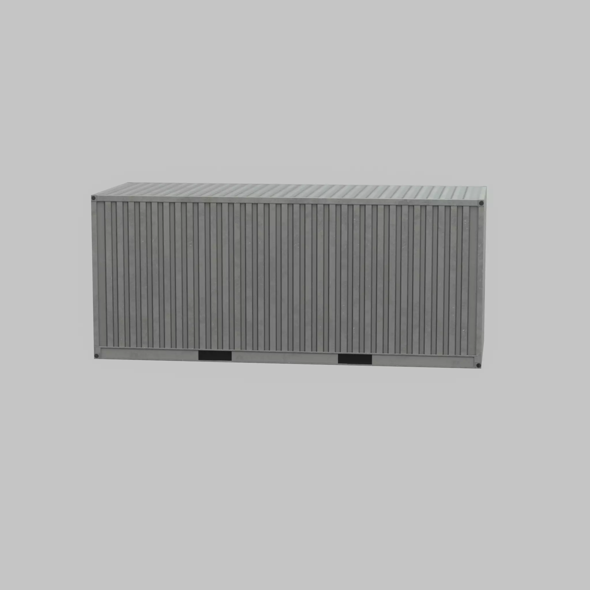 Shipping-Container light gray 20ft Low-poly 3D model_66