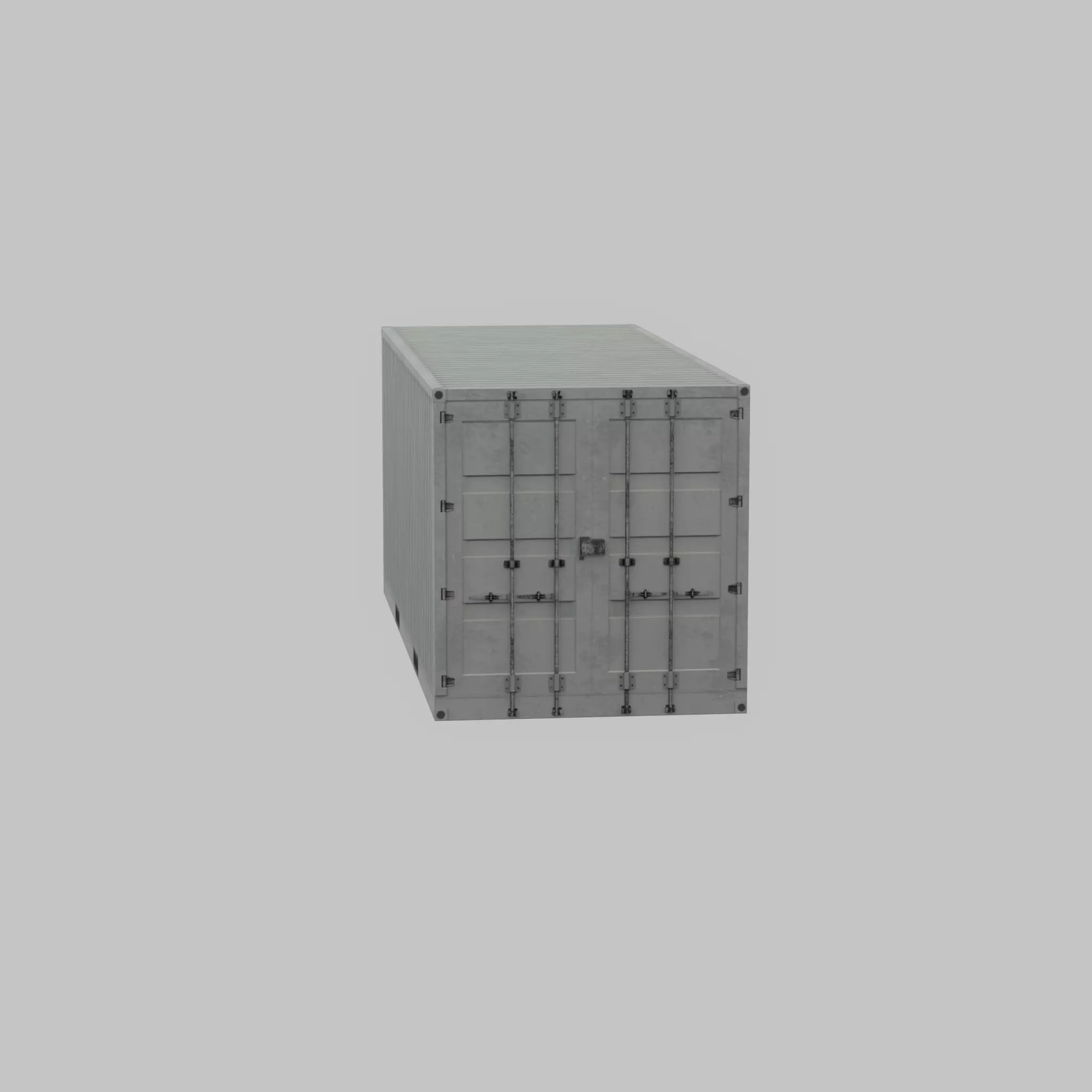 Shipping-Container light gray 20ft Low-poly 3D model_26