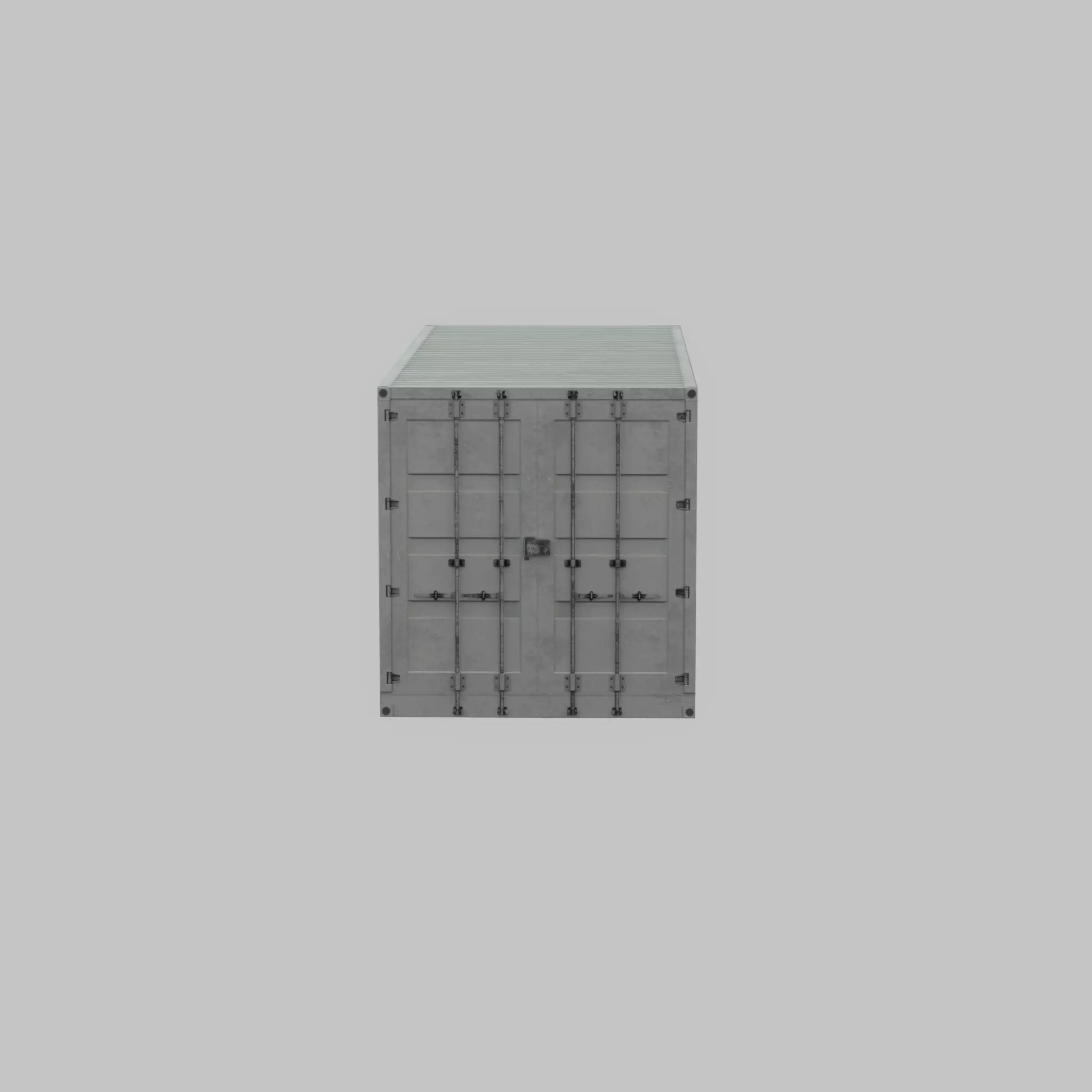 Shipping-Container light gray 20ft Low-poly 3D model_54