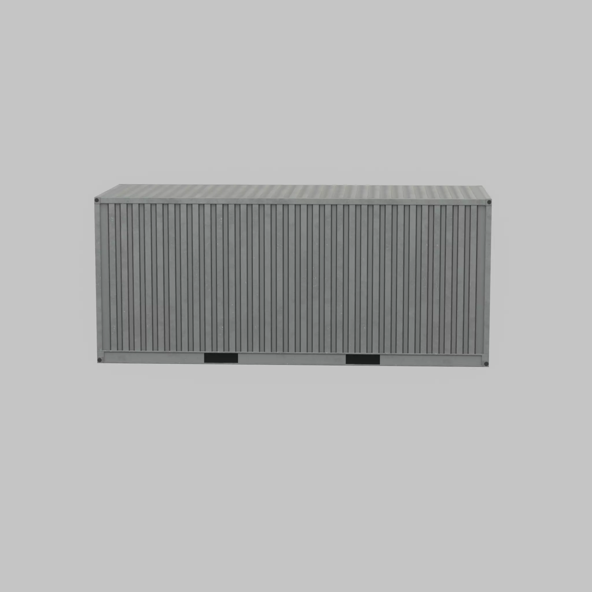 Shipping-Container light gray 20ft Low-poly 3D model_41