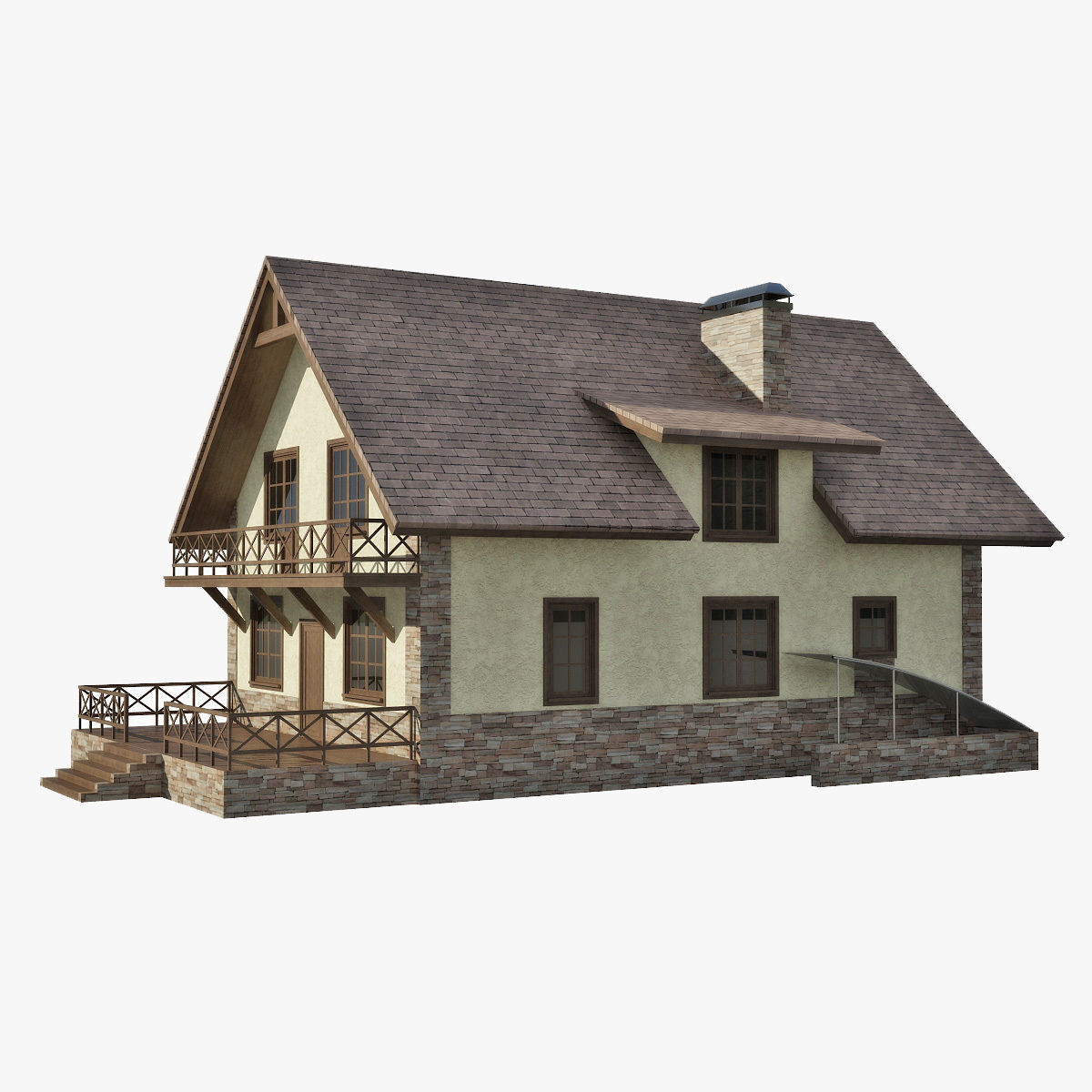 Cottage 3D model_4