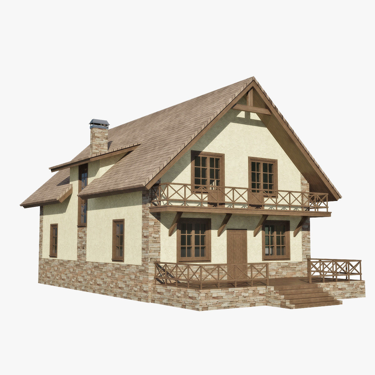 Cottage 3D model_5