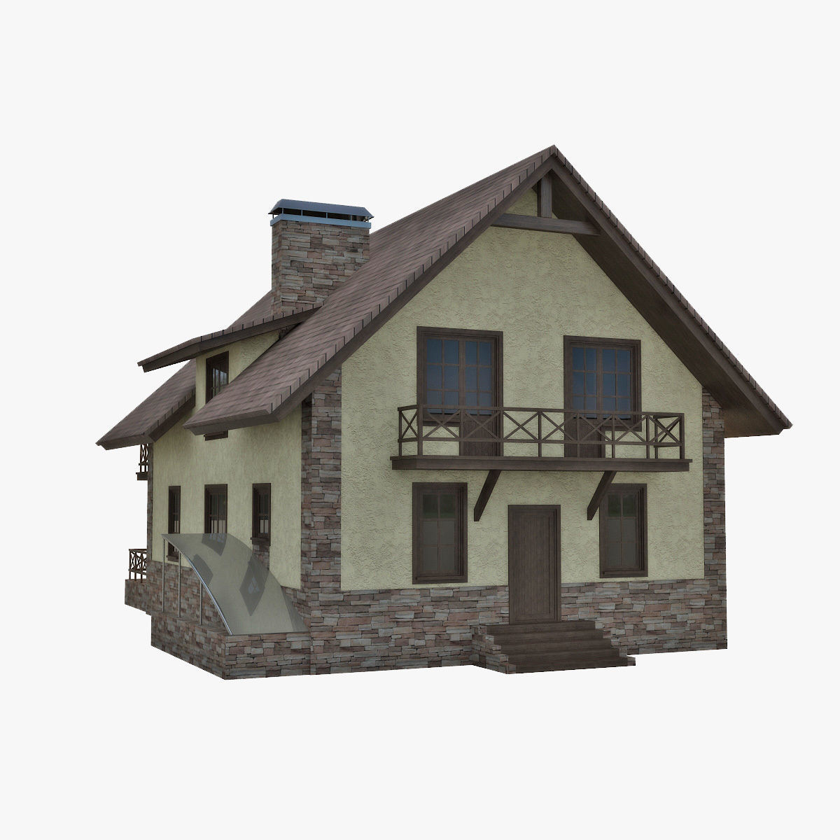 Cottage 3D model_6