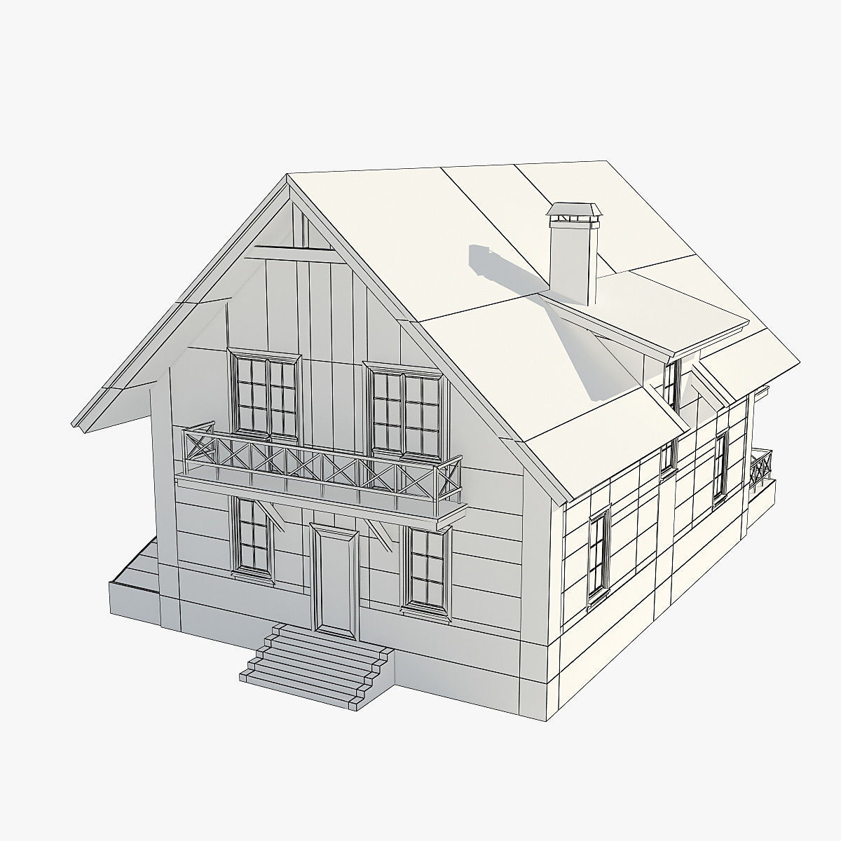 Cottage 3D model_3