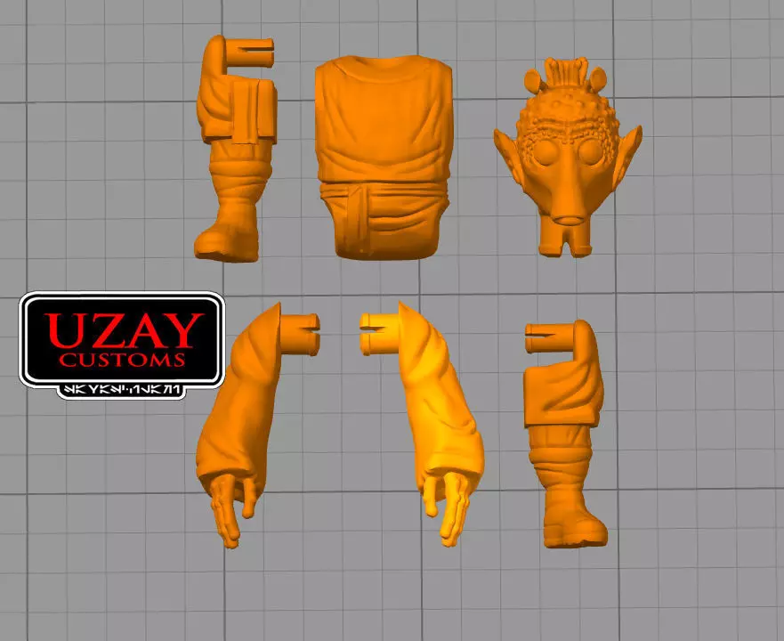 Star Wars The Phantom Menace  articulated WALD  3D print model_3