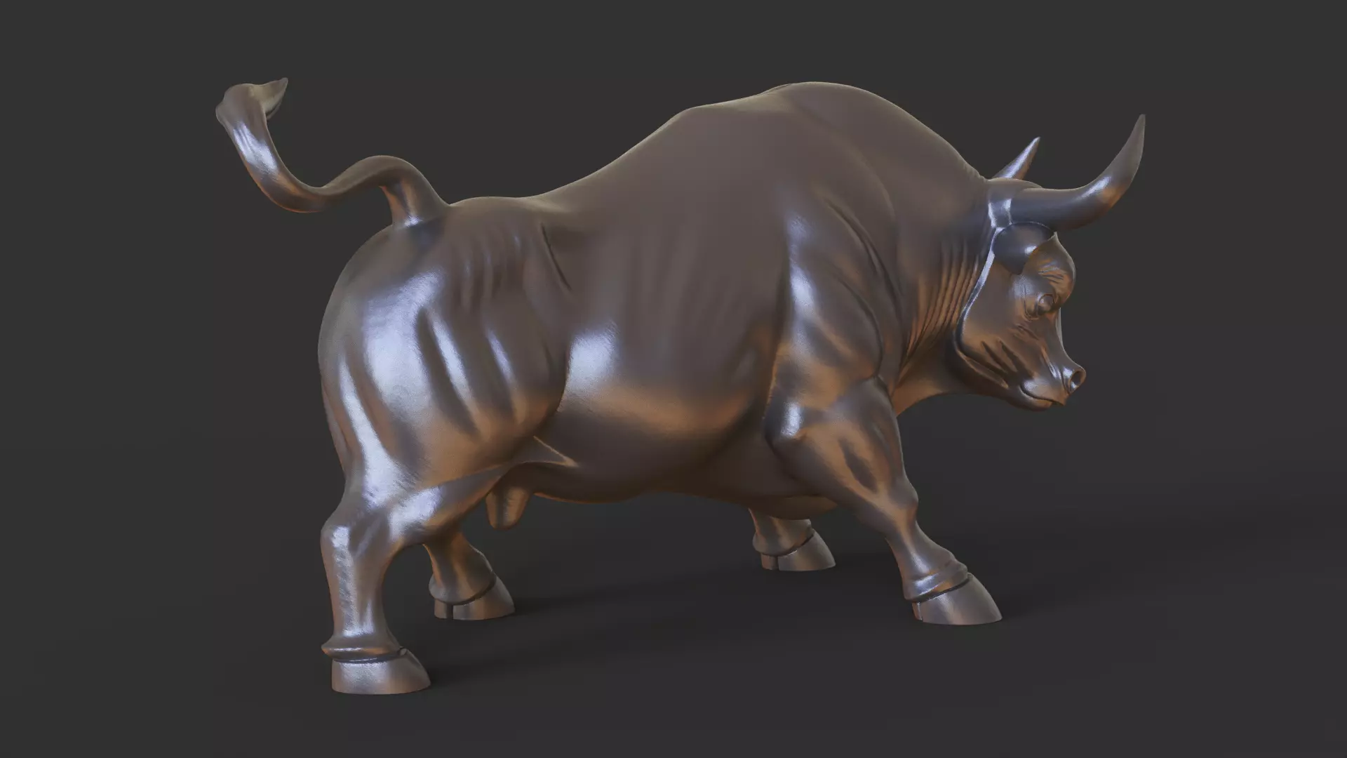 Stockmarket Bull 3D print model_6