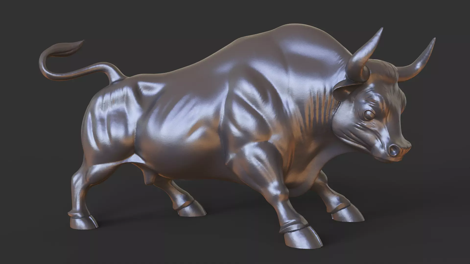 Stockmarket Bull 3D print model_1