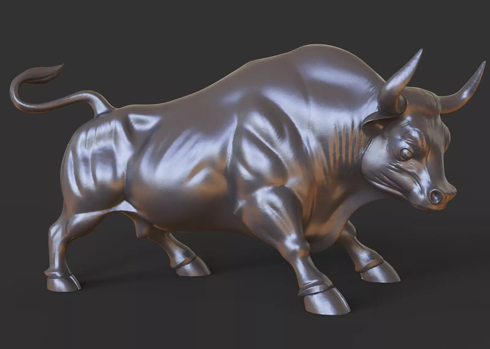 Stockmarket Bull 3D print model_0