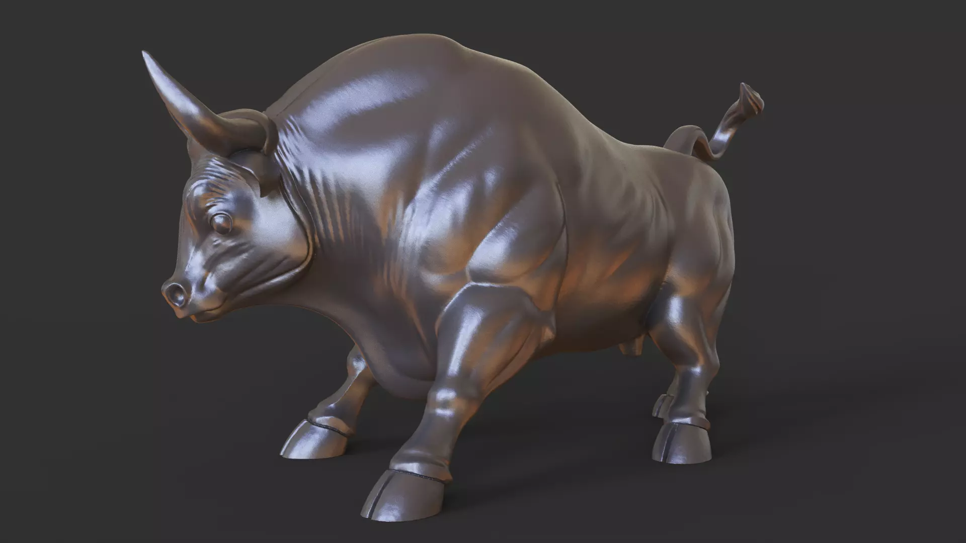 Stockmarket Bull 3D print model_4