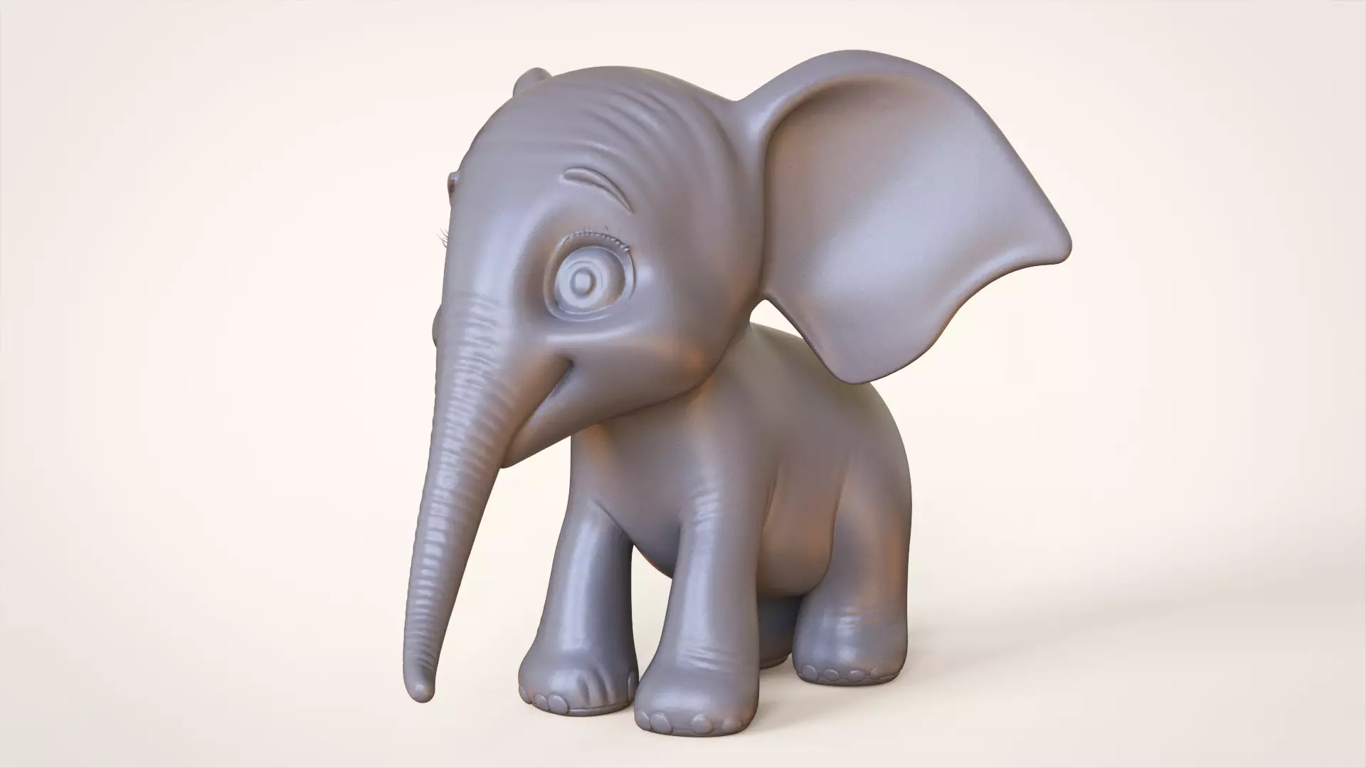 Toon Elephant 3D print model_1