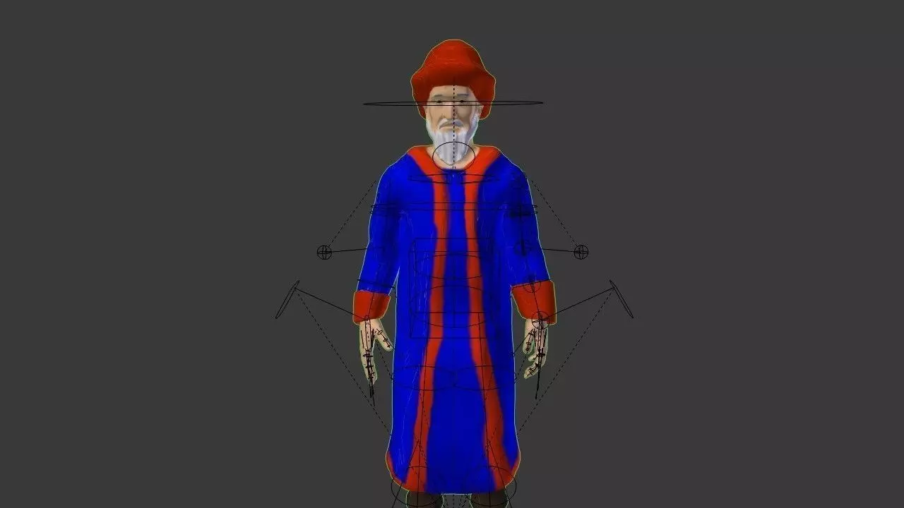 old man human grandfather wise man Free 3D model