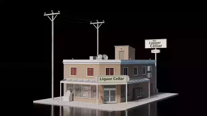 Liquor Store House 3D model