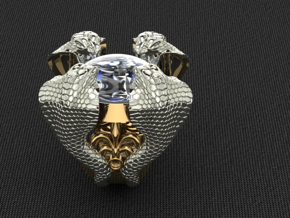 Ring Snake 3D print model_3