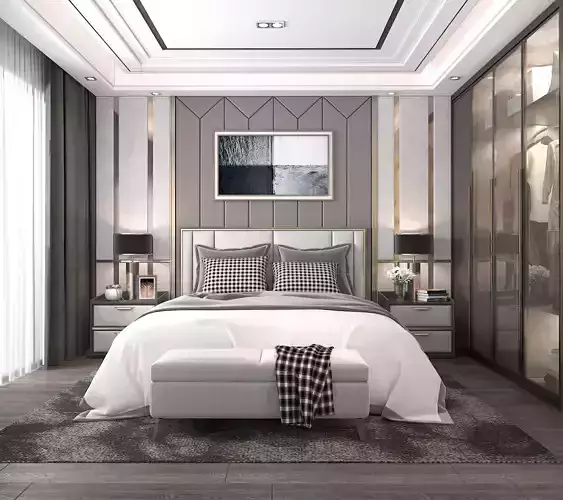 Modern Bedroom Scene