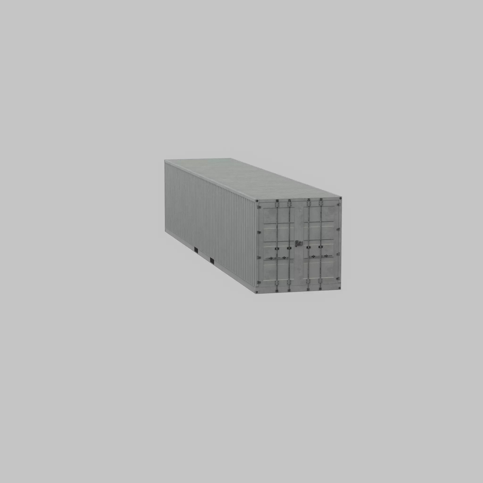 Shipping-Container light gray 40ft Low-poly 3D model_35