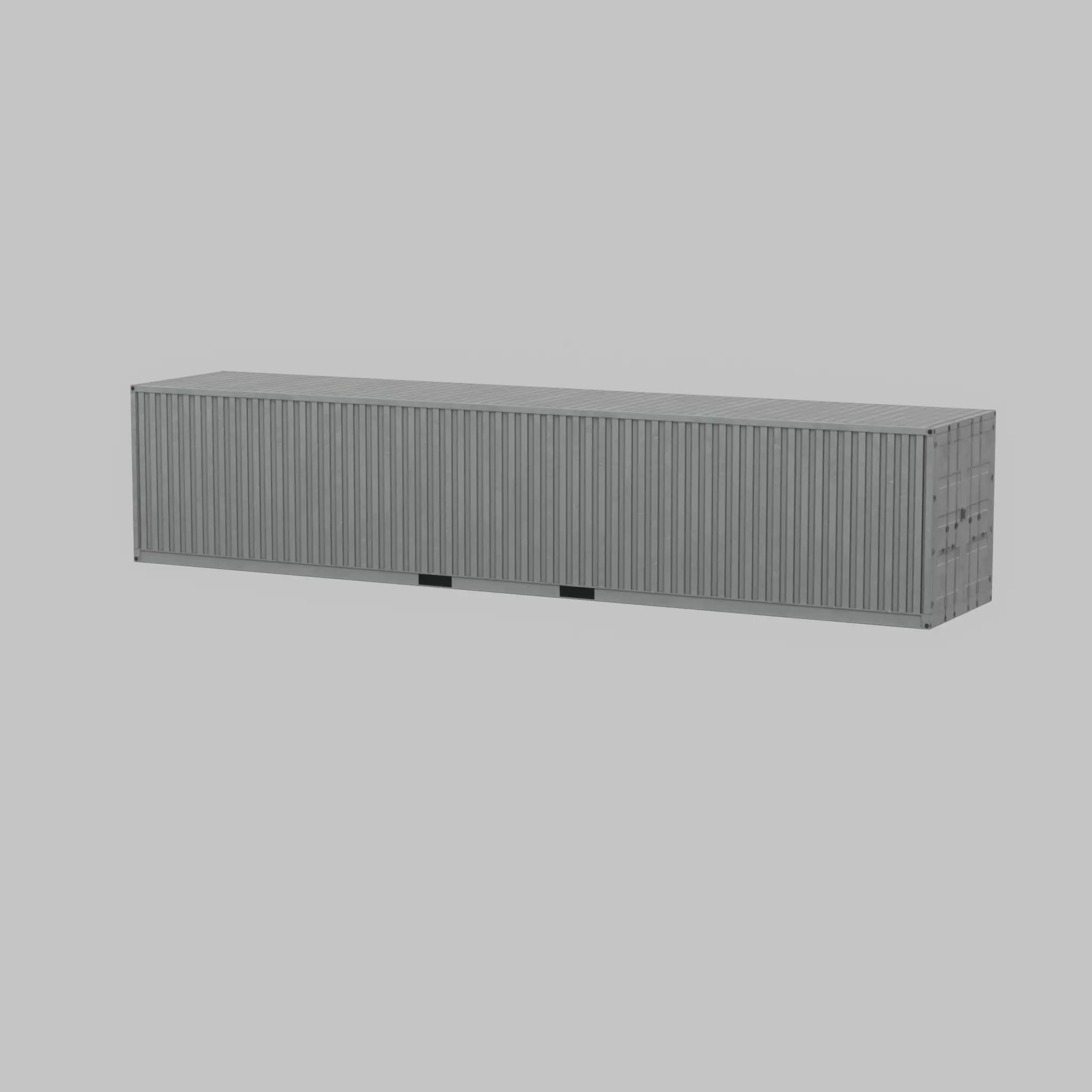 Shipping-Container light gray 40ft Low-poly 3D model_44