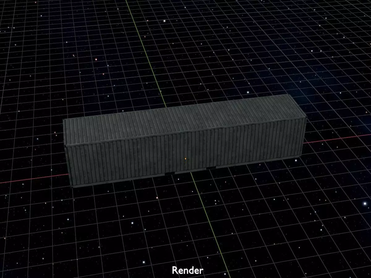 Shipping-Container light gray 40ft Low-poly 3D model_18