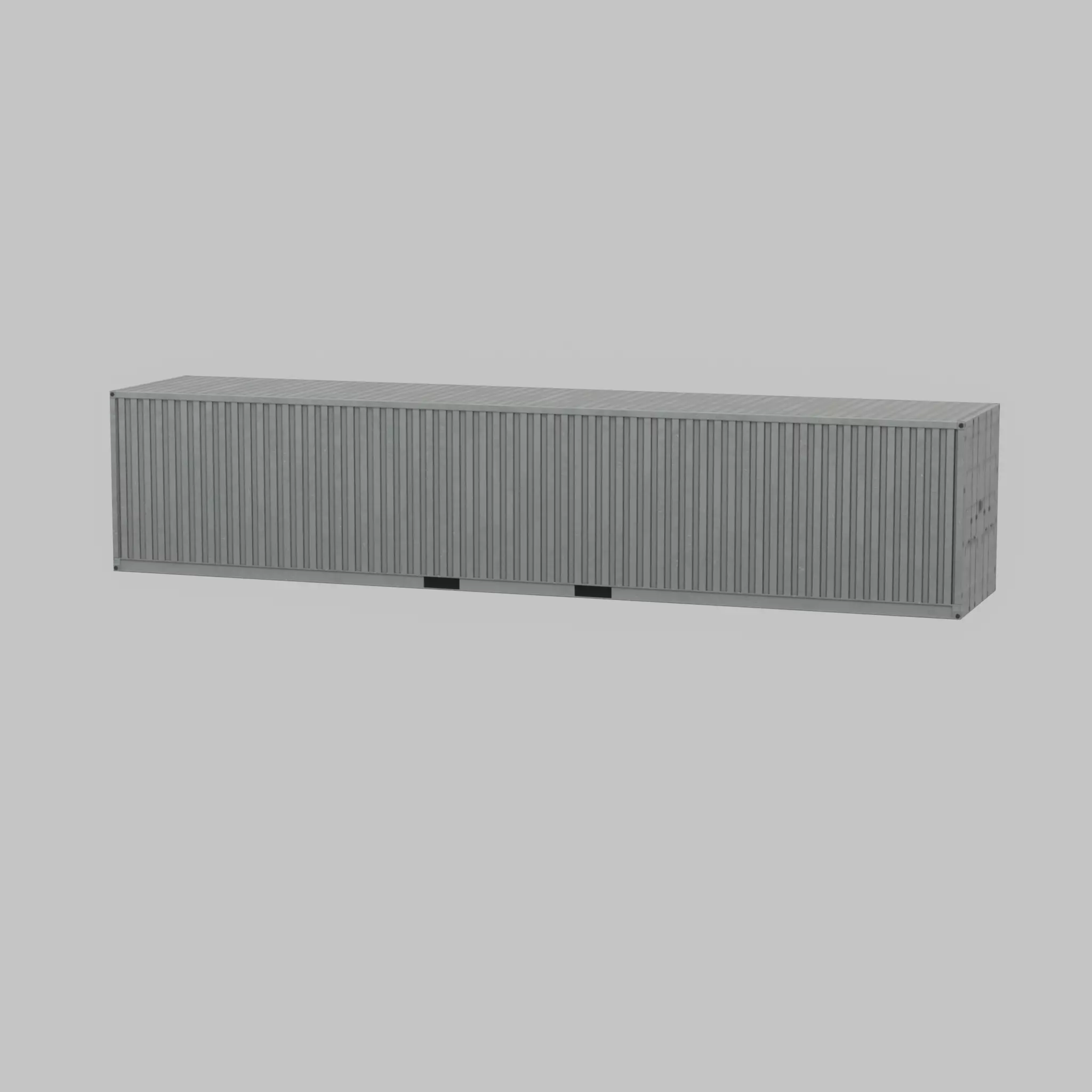 Shipping-Container light gray 40ft Low-poly 3D model_62