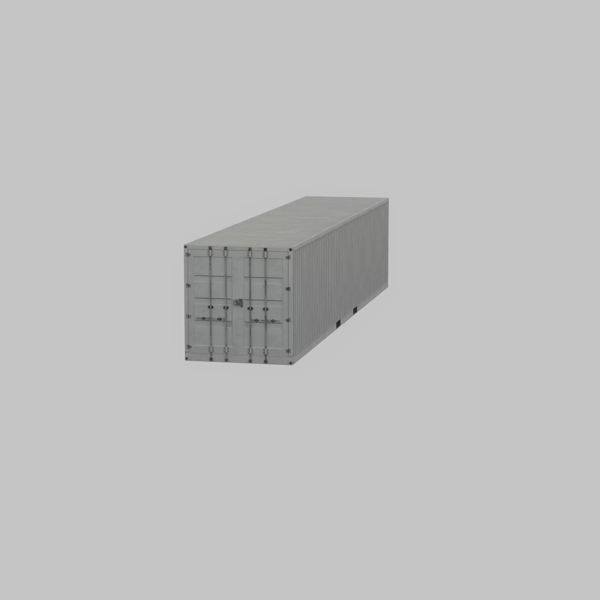 Shipping-Container light gray 40ft Low-poly 3D model_26