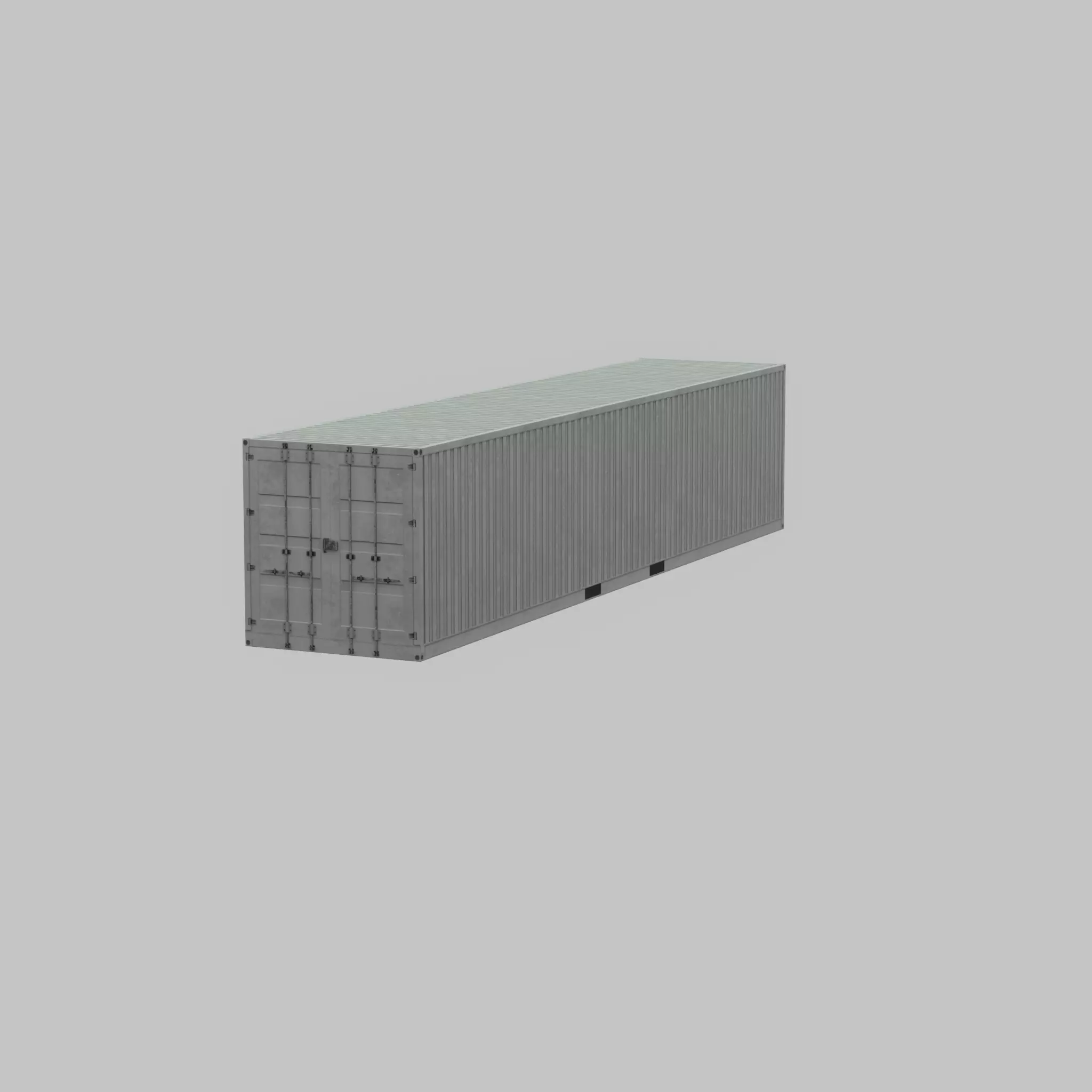 Shipping-Container light gray 40ft Low-poly 3D model_53