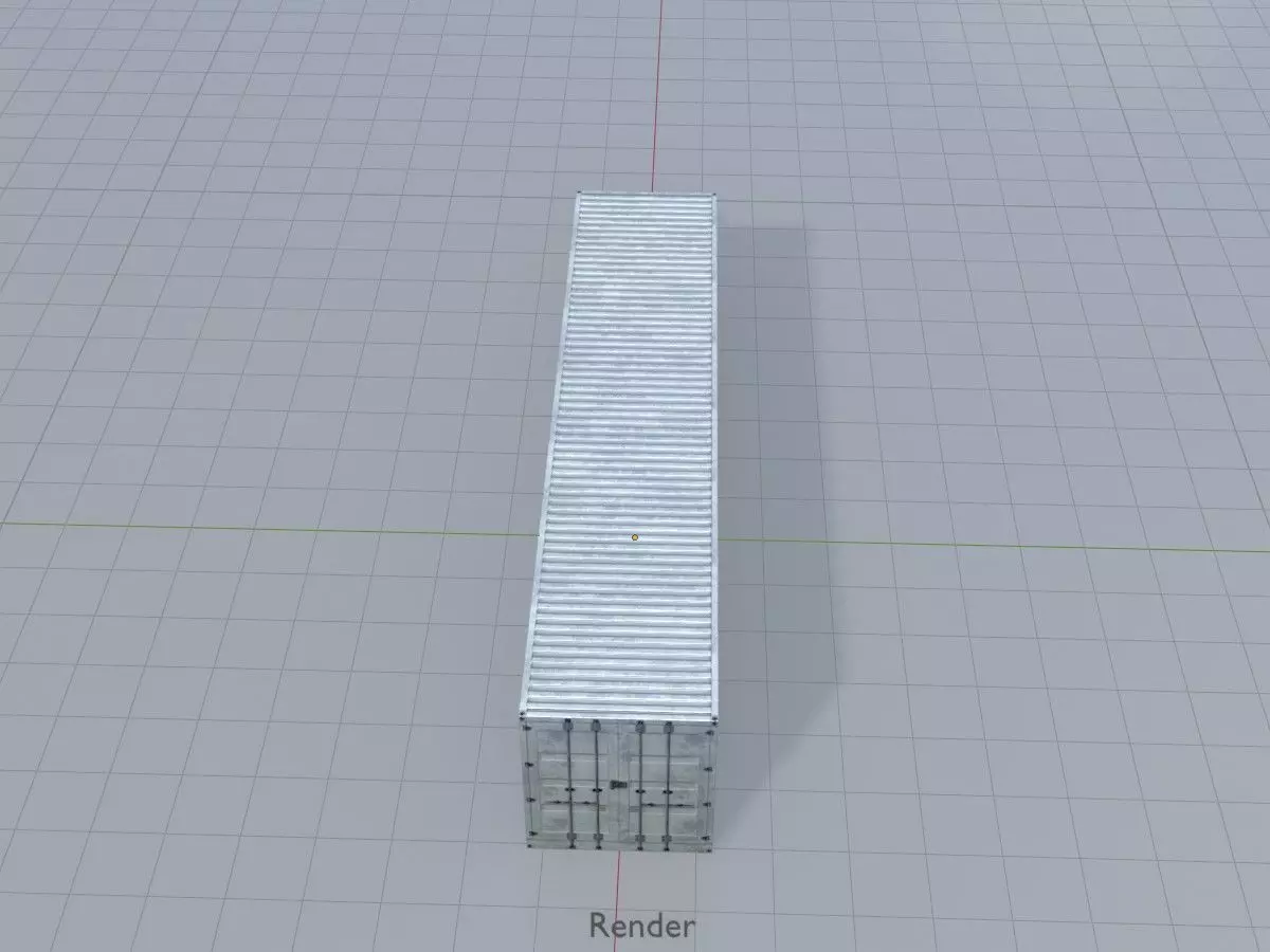 Shipping-Container light gray 40ft Low-poly 3D model_15