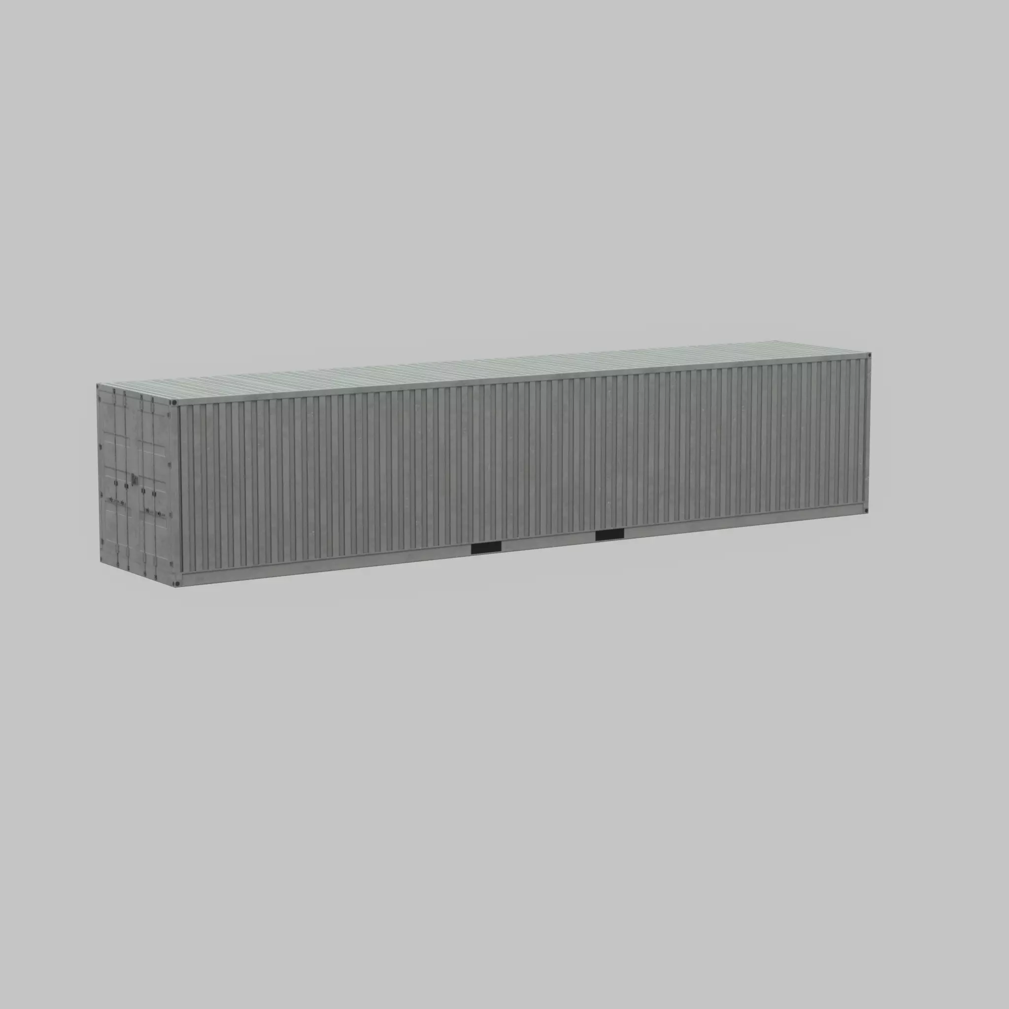 Shipping-Container light gray 40ft Low-poly 3D model_28